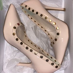 Studded nude heels